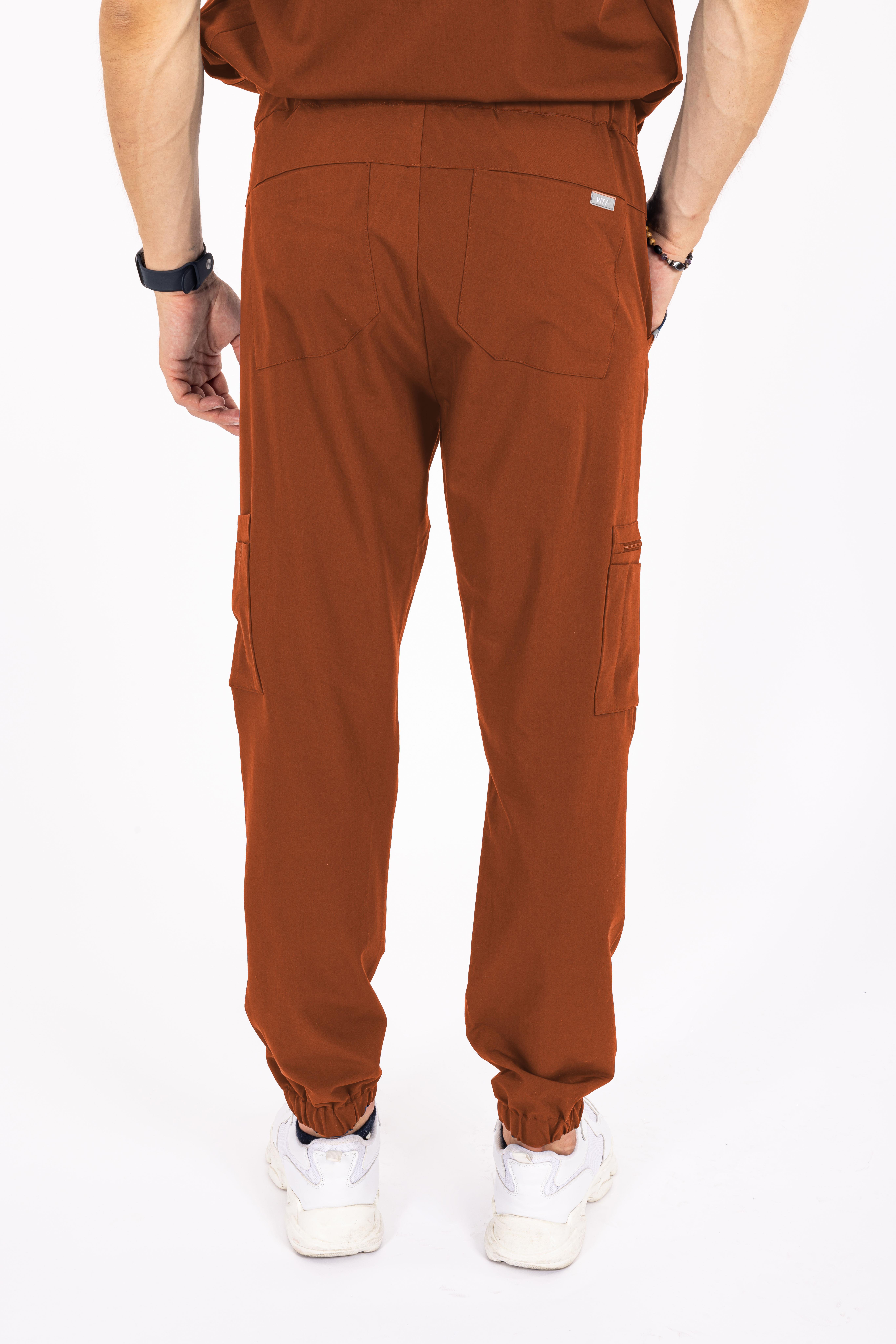 Jogger Piu Vita Kiremit Alt Erkek Scrubs Cerrahi Forma - Medikal Giyim Uniform