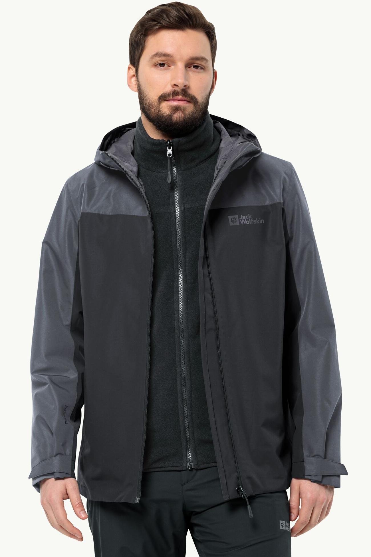 Jack Wolfskin 1115311-6001 Taubenberg 3IN1 M Erkek Oudoor Mont
