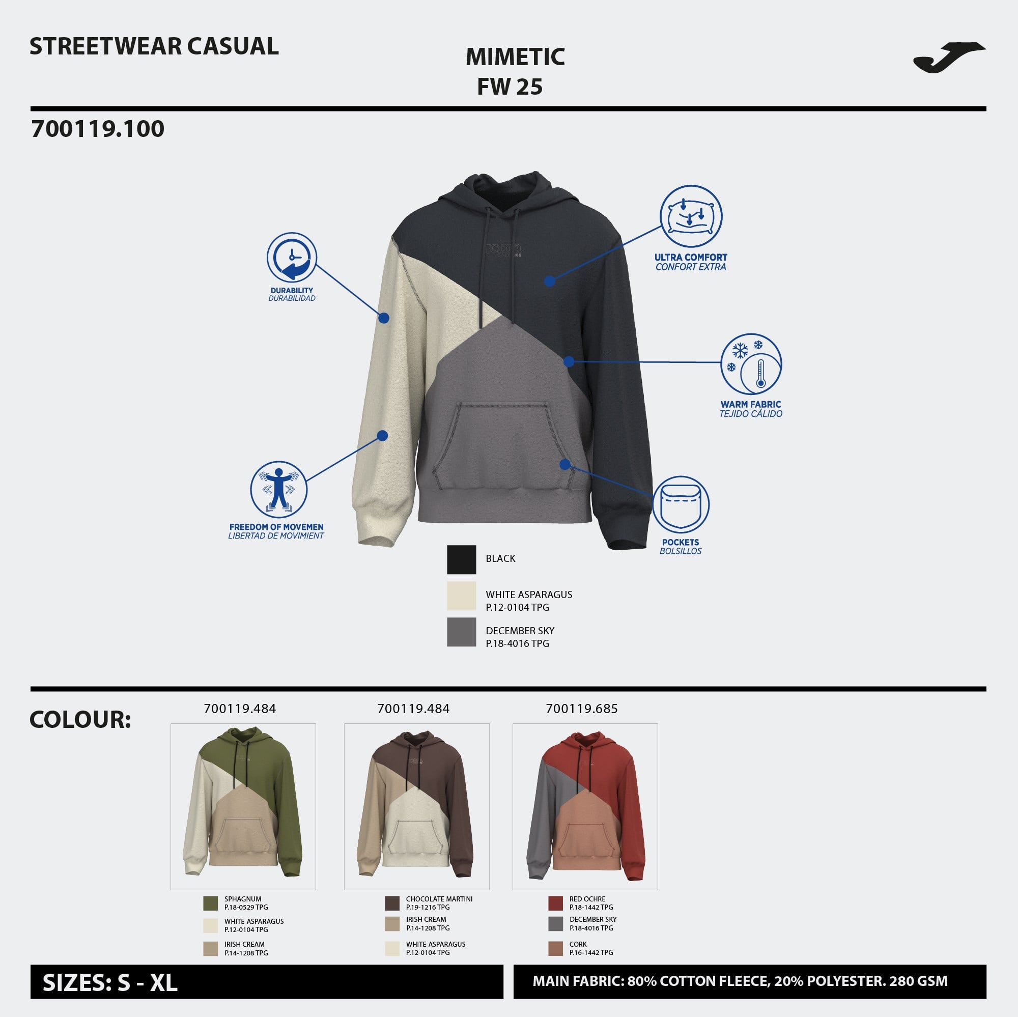 Joma 700119.484 Mimetic Unisex Sweatshirt