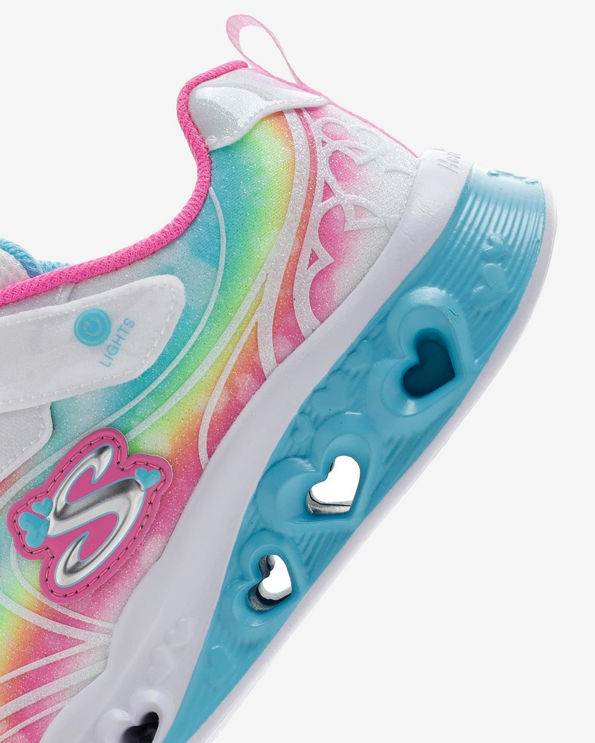 Skechers 303253L WMLT Flutter Heart Lights - Groovy Swirl Çocuk Günlük Spor Ayakkabı