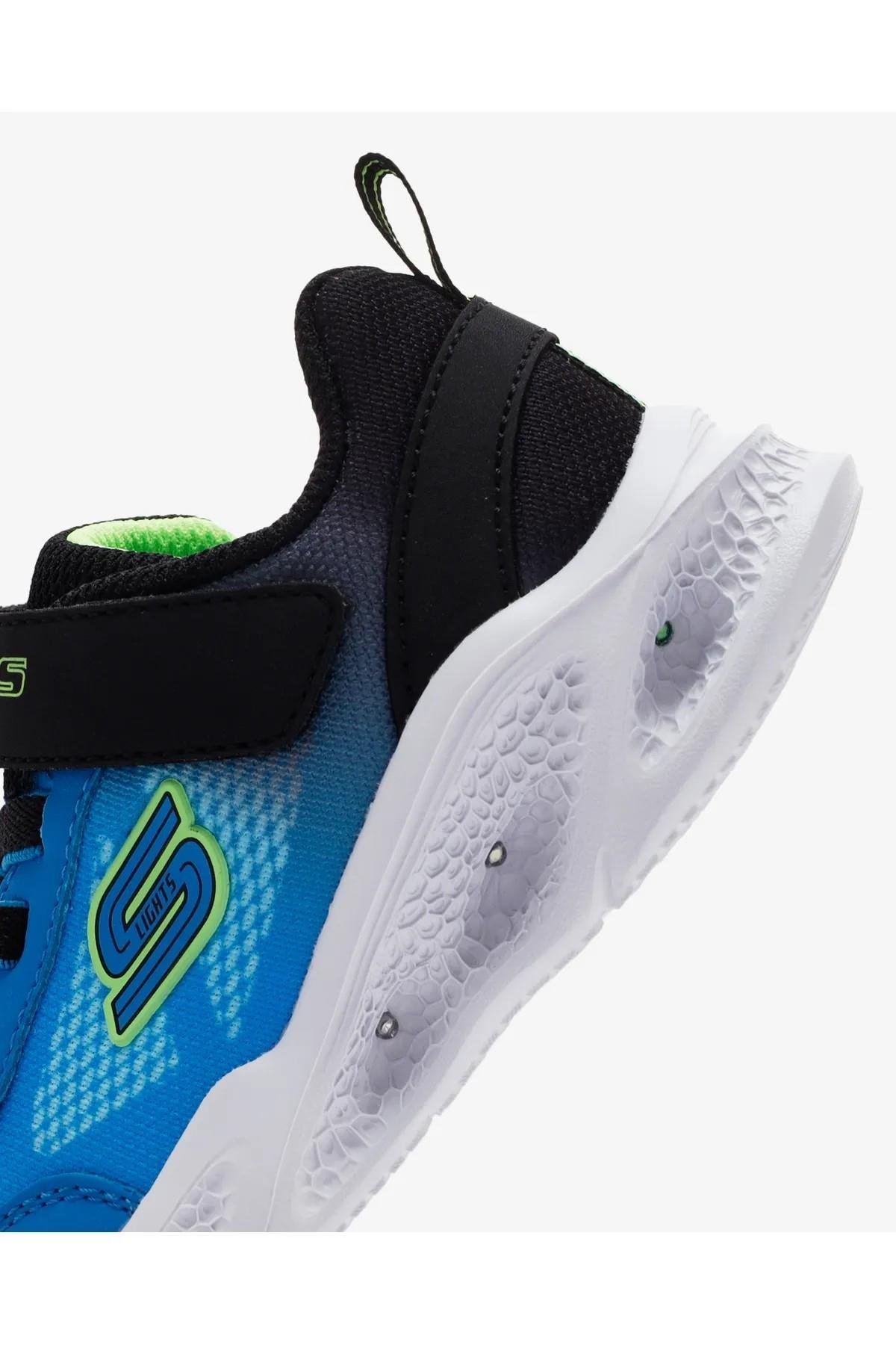 Skechers 401495N BKBL Meteor-Lights - Krendox Erkek Çocuk Spor Ayakkabı