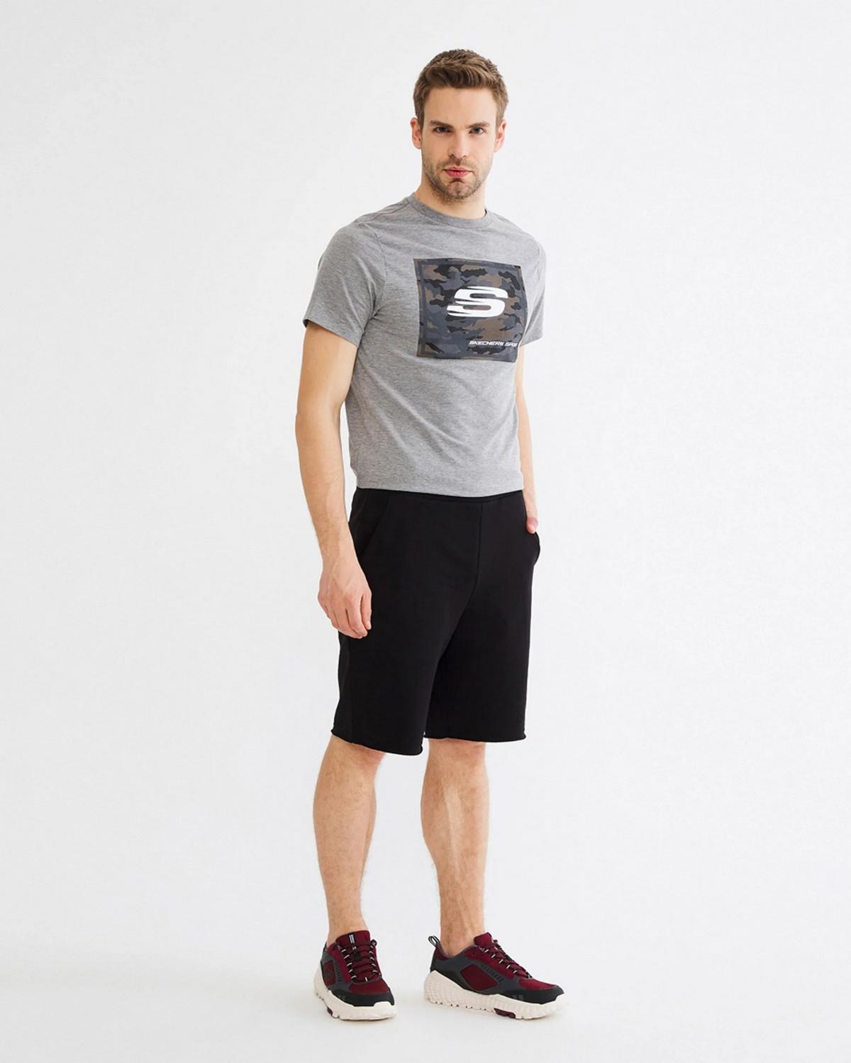 Skechers S201013-001 Lightweight Fleece M Raw Edge Erkek Şort