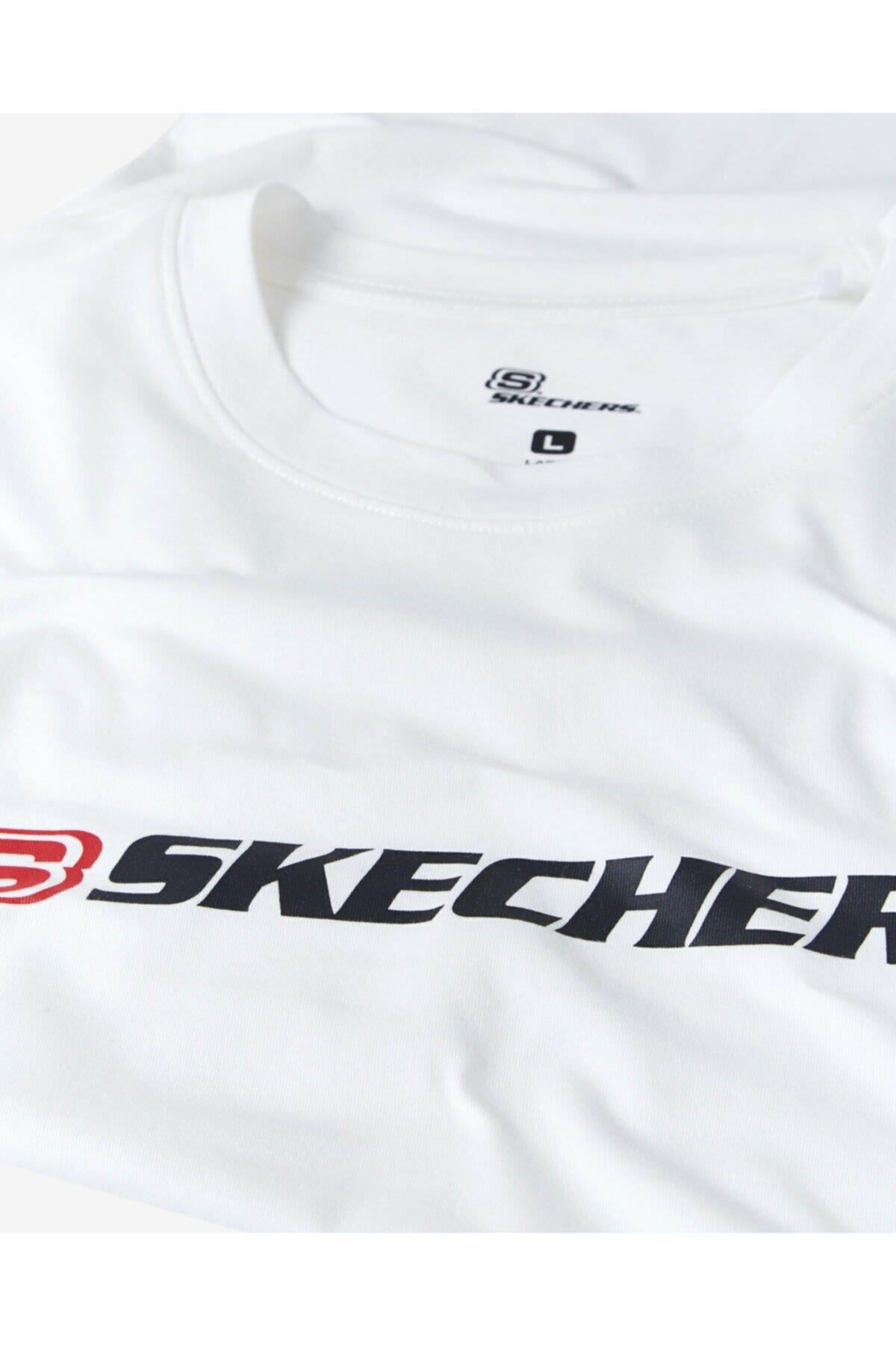 Skechers S212956-102 M Graphic Tee Big Logo T-Shirt Erkek T-Shirt