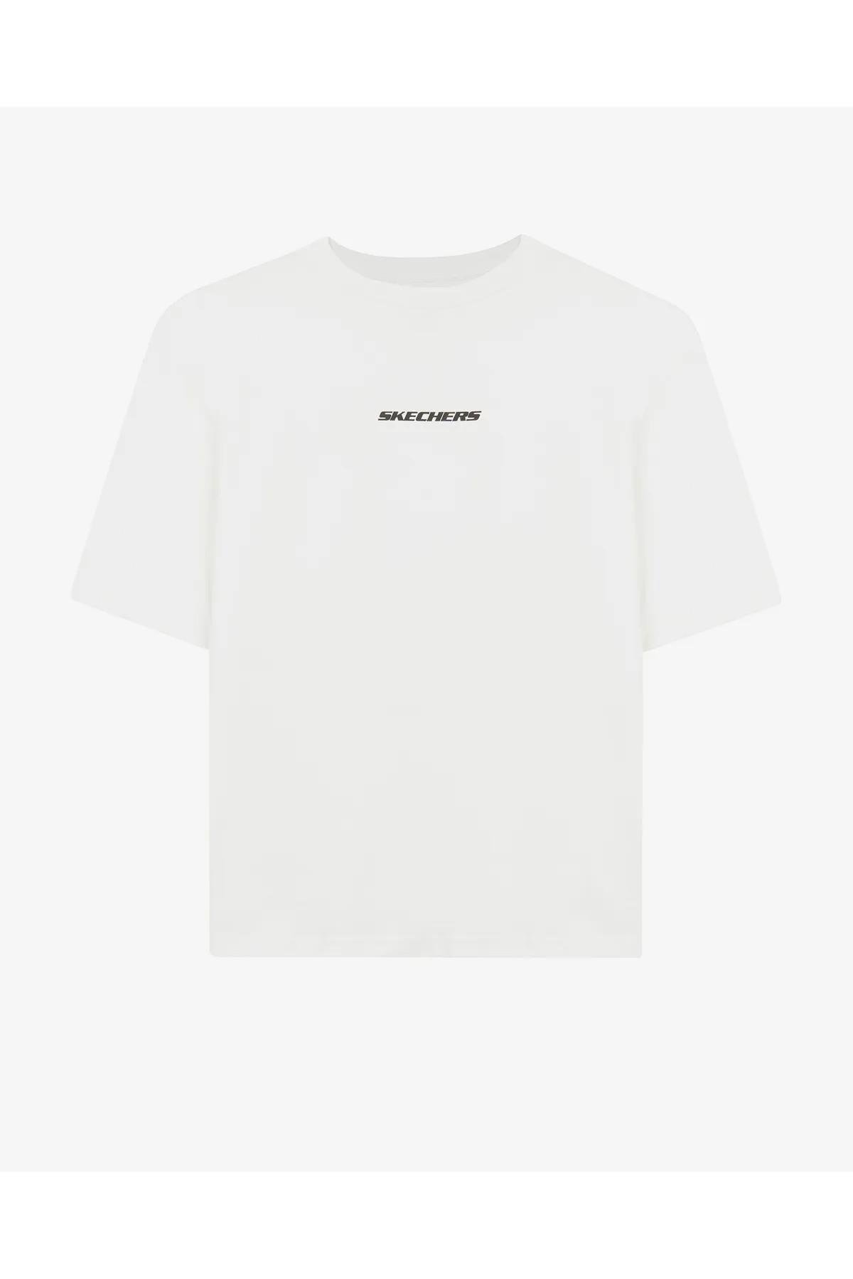 Skechers S232404-102 Graphic M Sleeve Erkek Spor Tişört