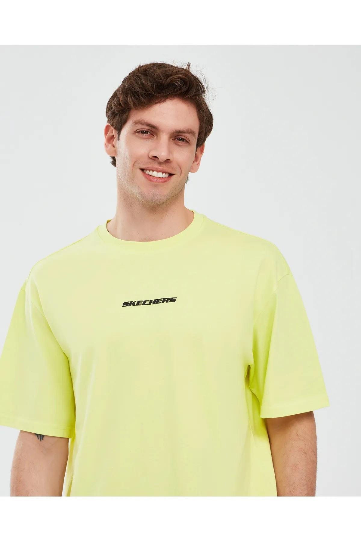 Skechers S232404-299 Graphic M Sleeve Erkek Spor Tişört