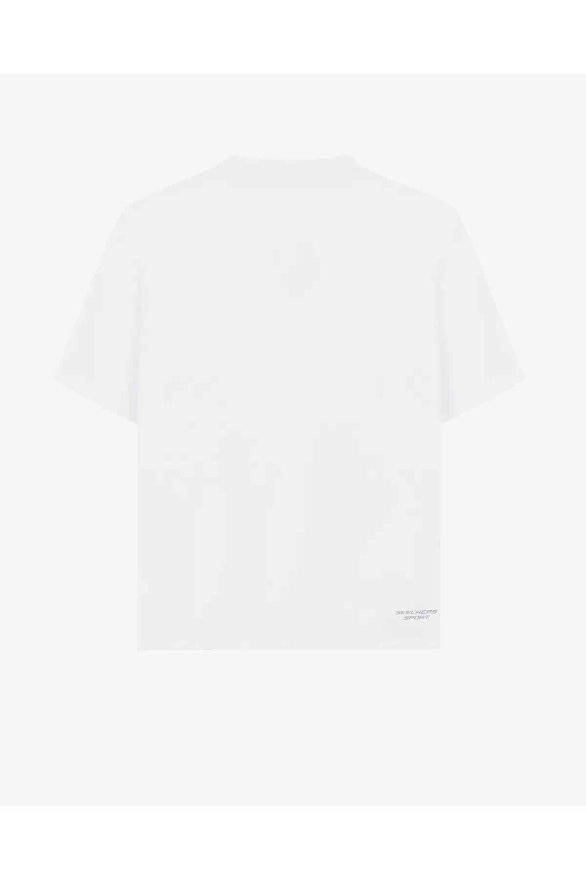 Skechers S241011-100 Graphic W Sleeve Kadın Spor Tişört