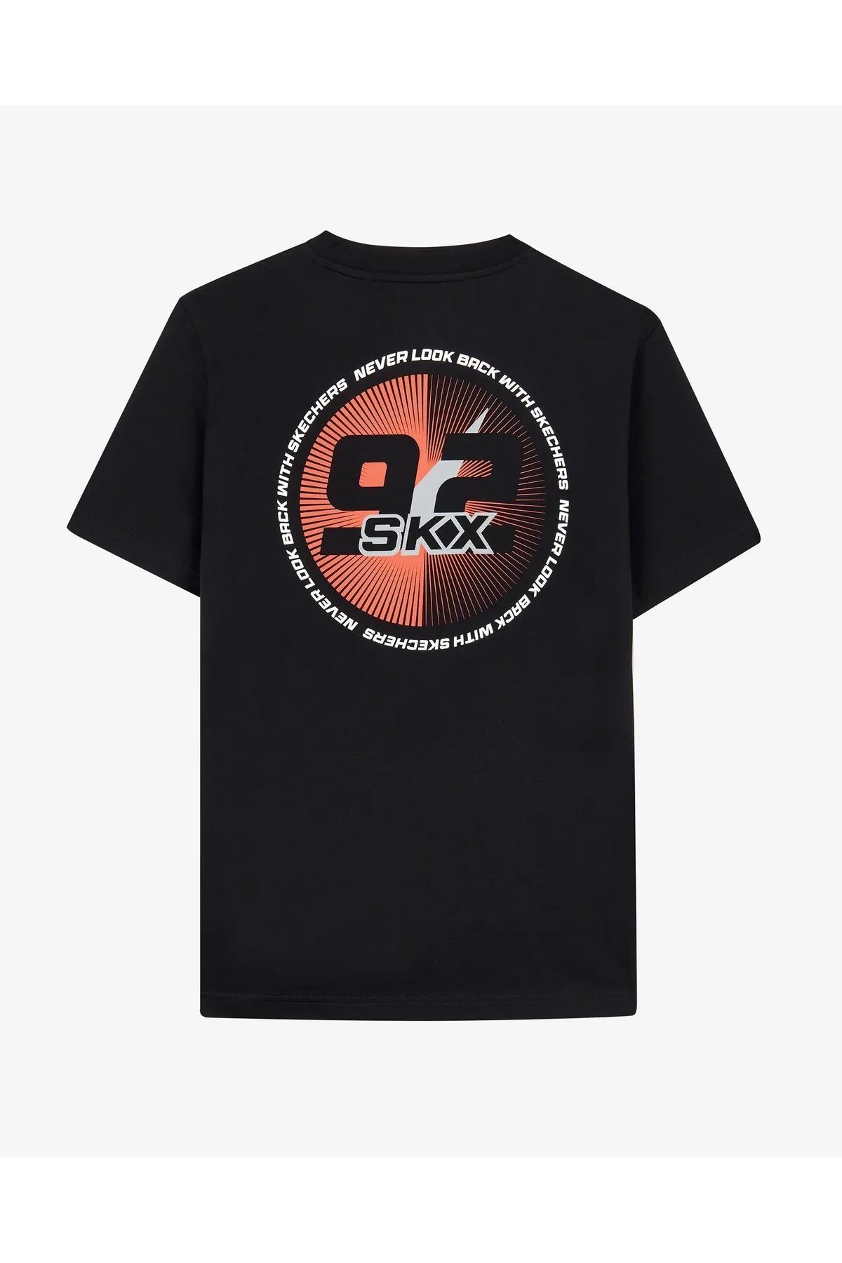 Skechers S241054-001 Graphic M Sleeve Erkek Spor Tişört
