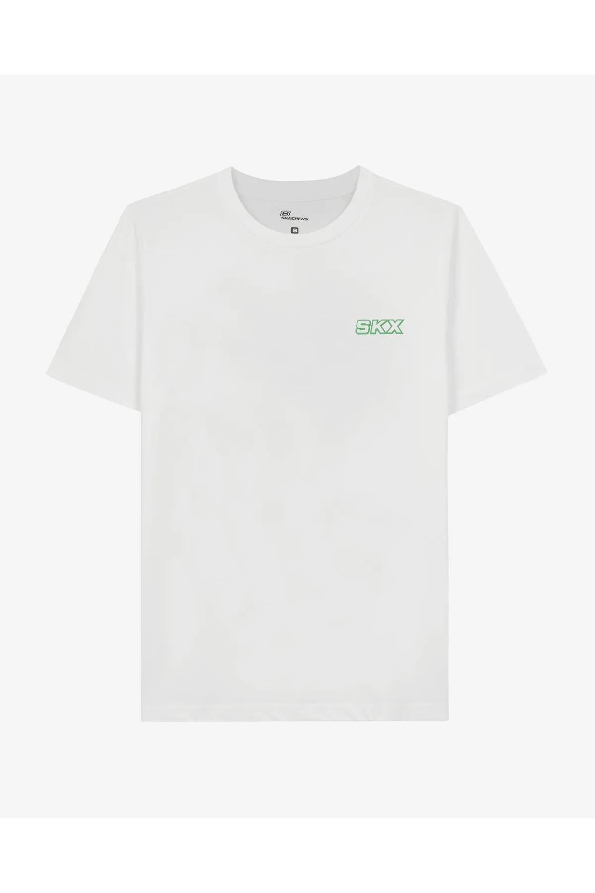 Skechers S241054-102 Graphic M Sleeve Erkek Spor Tişört