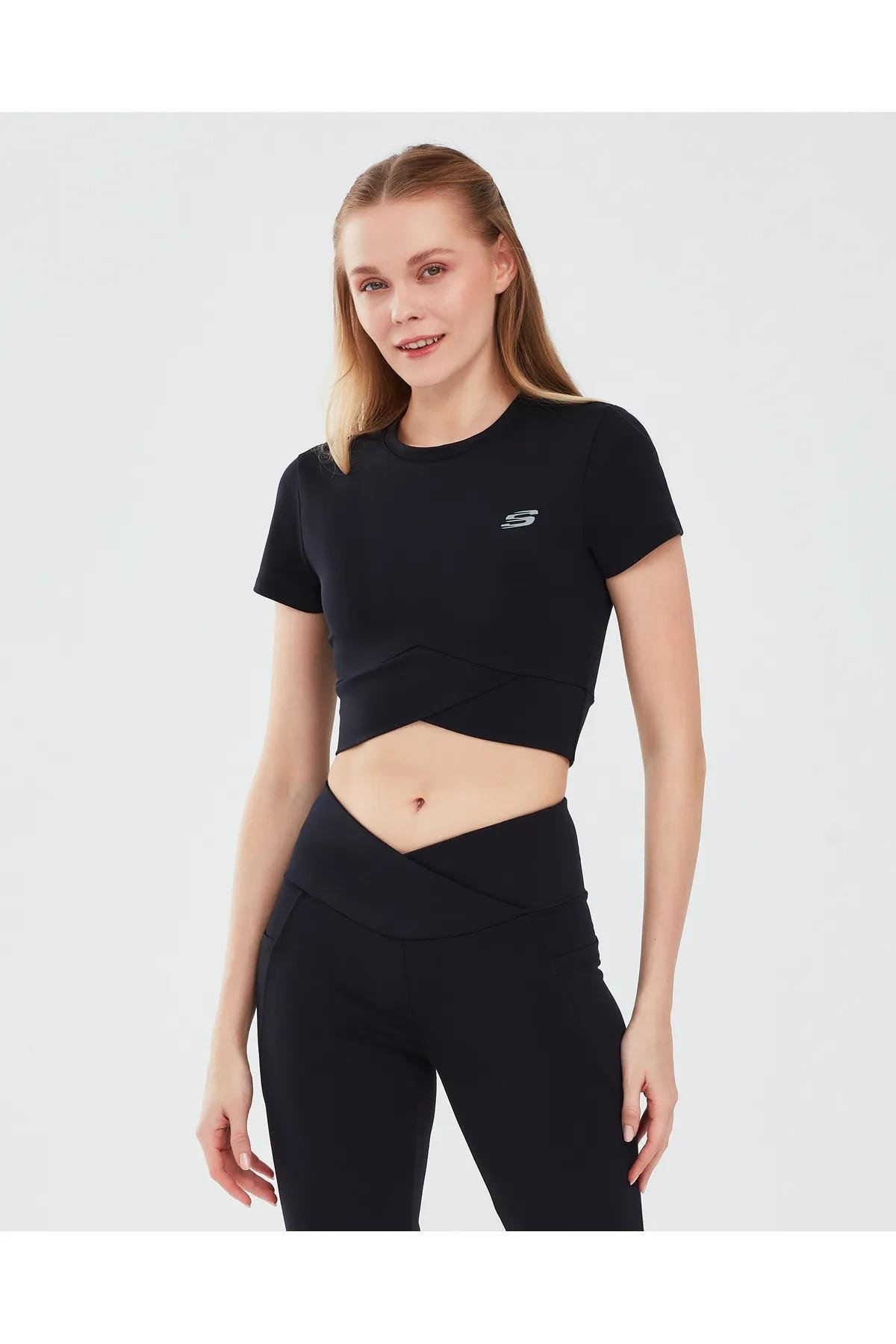 Skechers S241133-001 Performance Coll. W Sleeve Kadın Spor Tişört