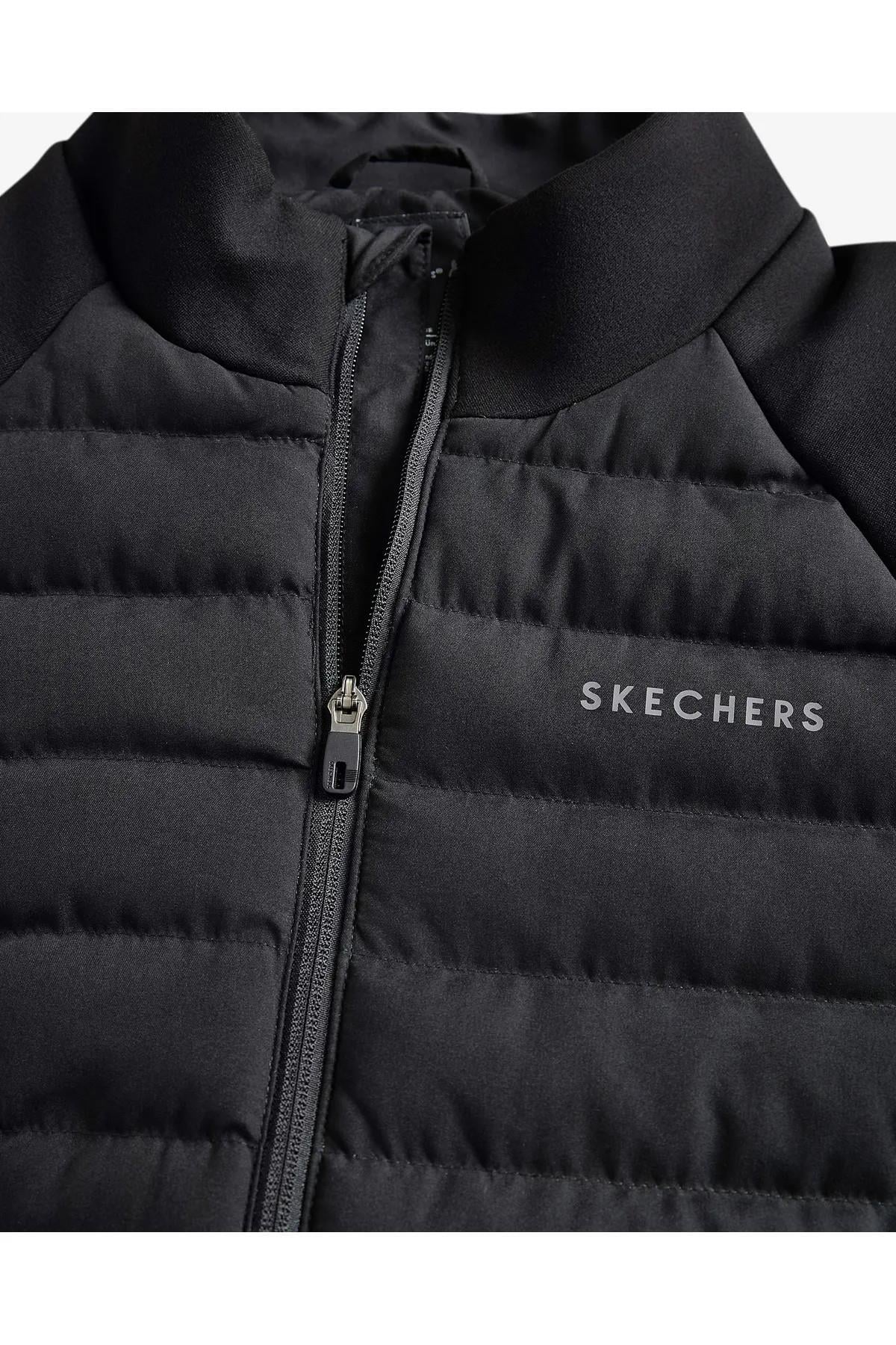 Skechers S242160-001 M Outerwear Casual Comfort Padded Erkek Spor Mont