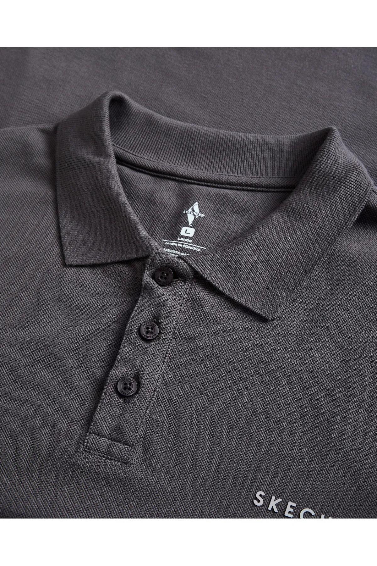 Skechers S242198-003 M Polo Casual Comfort Long Sleeve Polo Erkek Polo Tişört