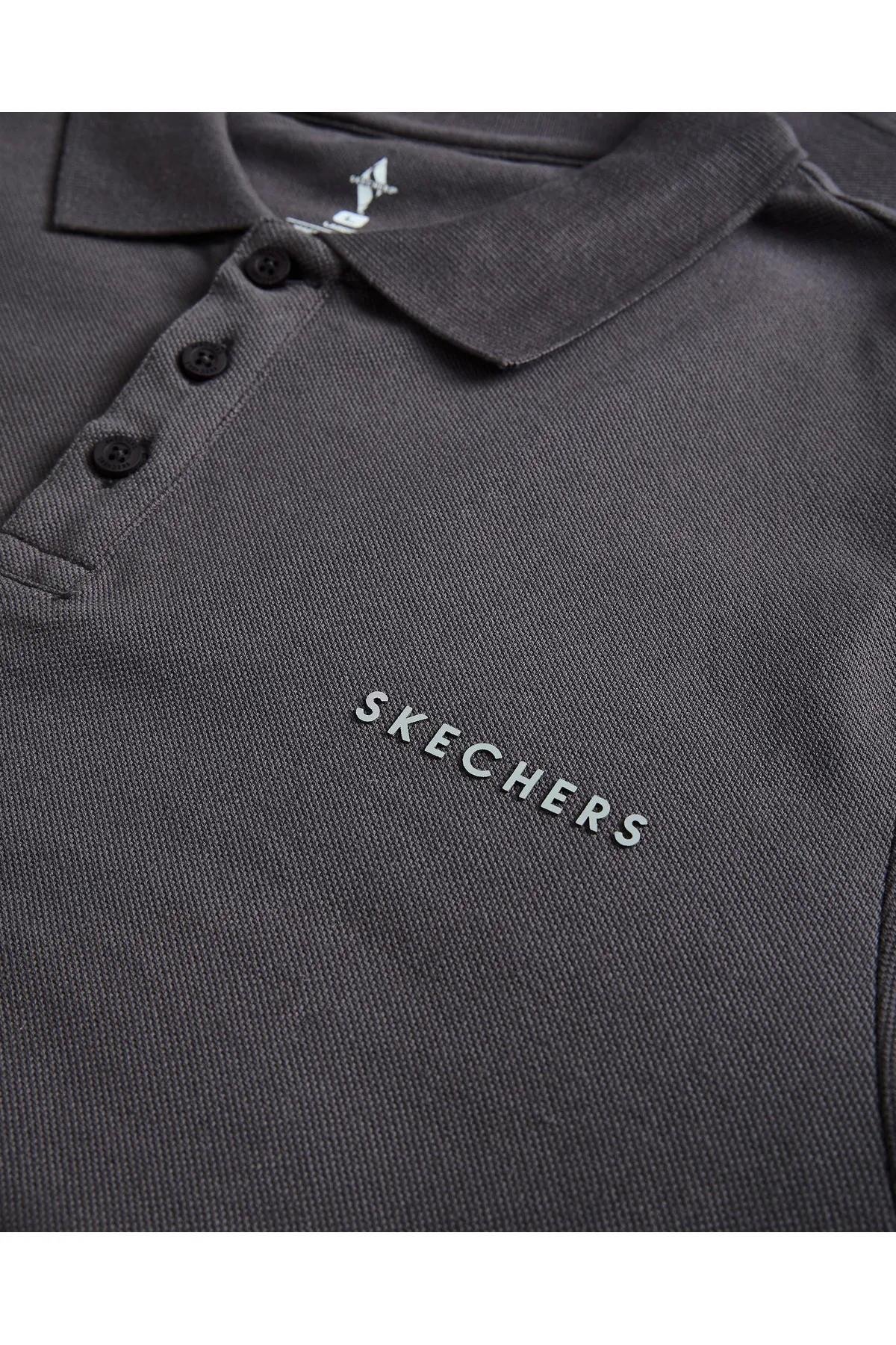 Skechers S242198-003 M Polo Casual Comfort Long Sleeve Polo Erkek Polo Tişört