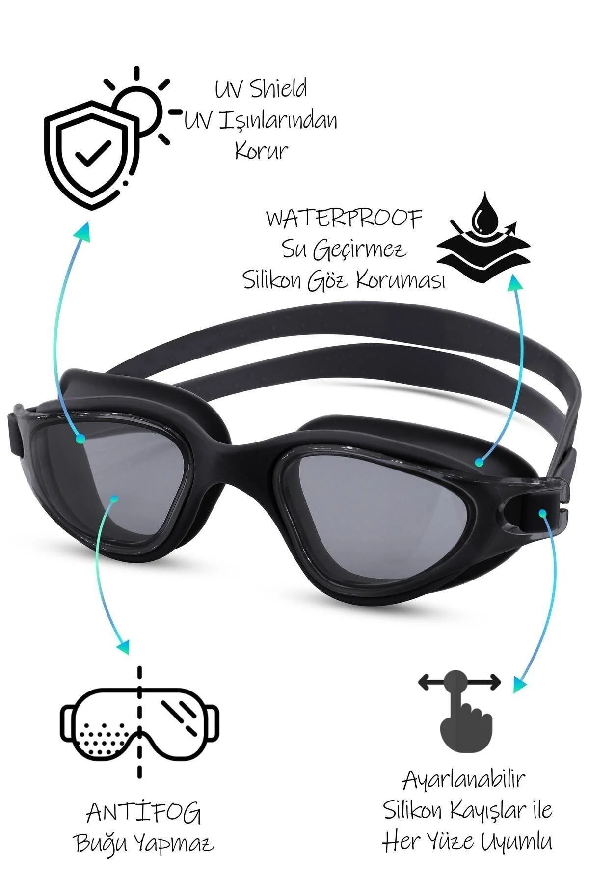 Telvesse YGZ-TLS-3 Unisex Yüzücü Gözlüğü
