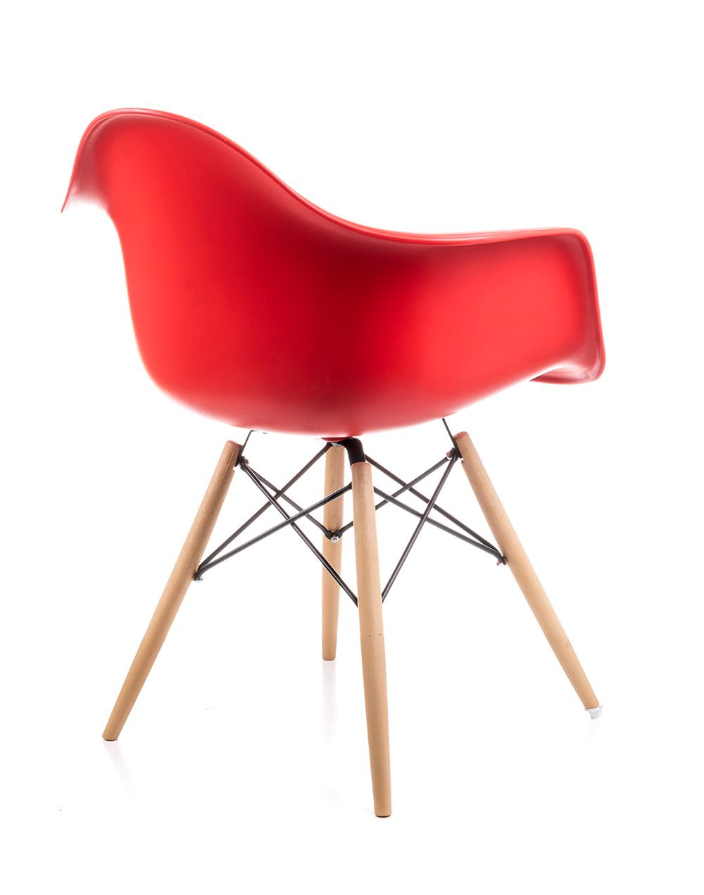4 Adet Kolçaklı Kırmızı Eames Sandalye