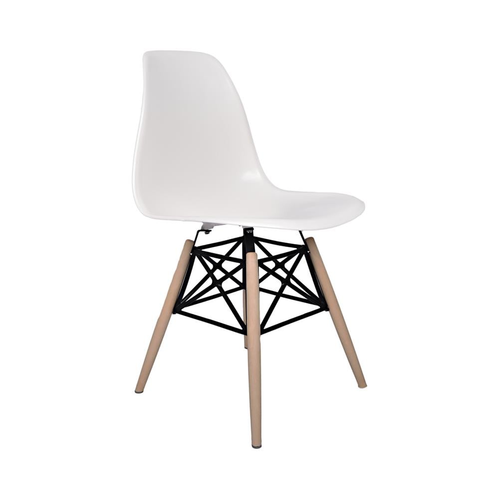 Mona Eames Plastik Kafesli Sandalye - Tekli Beyaz