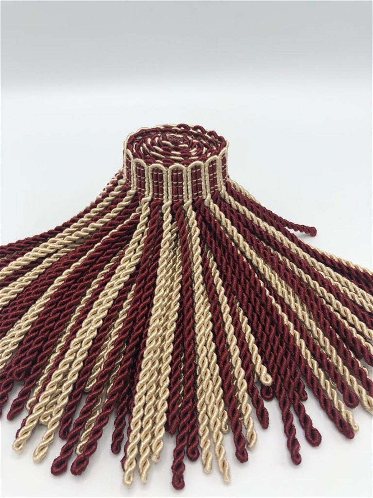 Bordo & Kapiçino Renk Bulyon Saçak (15cm)