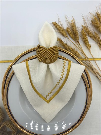 Peçete Yüzük Halkası Burgulu Model Gold Renk