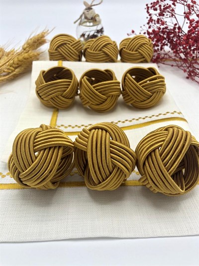 Peçete Yüzük Halkası Burgulu Model Gold Renk