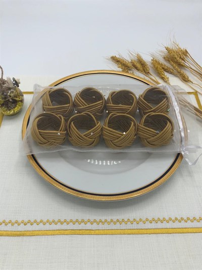 Peçete Yüzük Halkası Burgulu Model Gold Renk