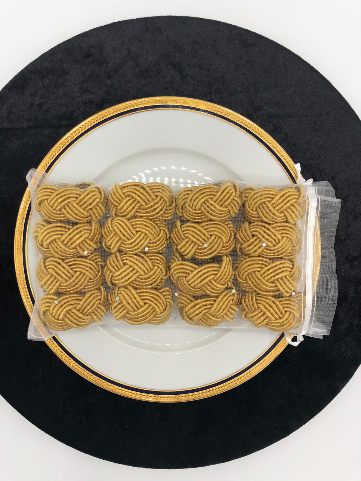 Peçete Yüzük Halkası Hasır Model Gold Renk