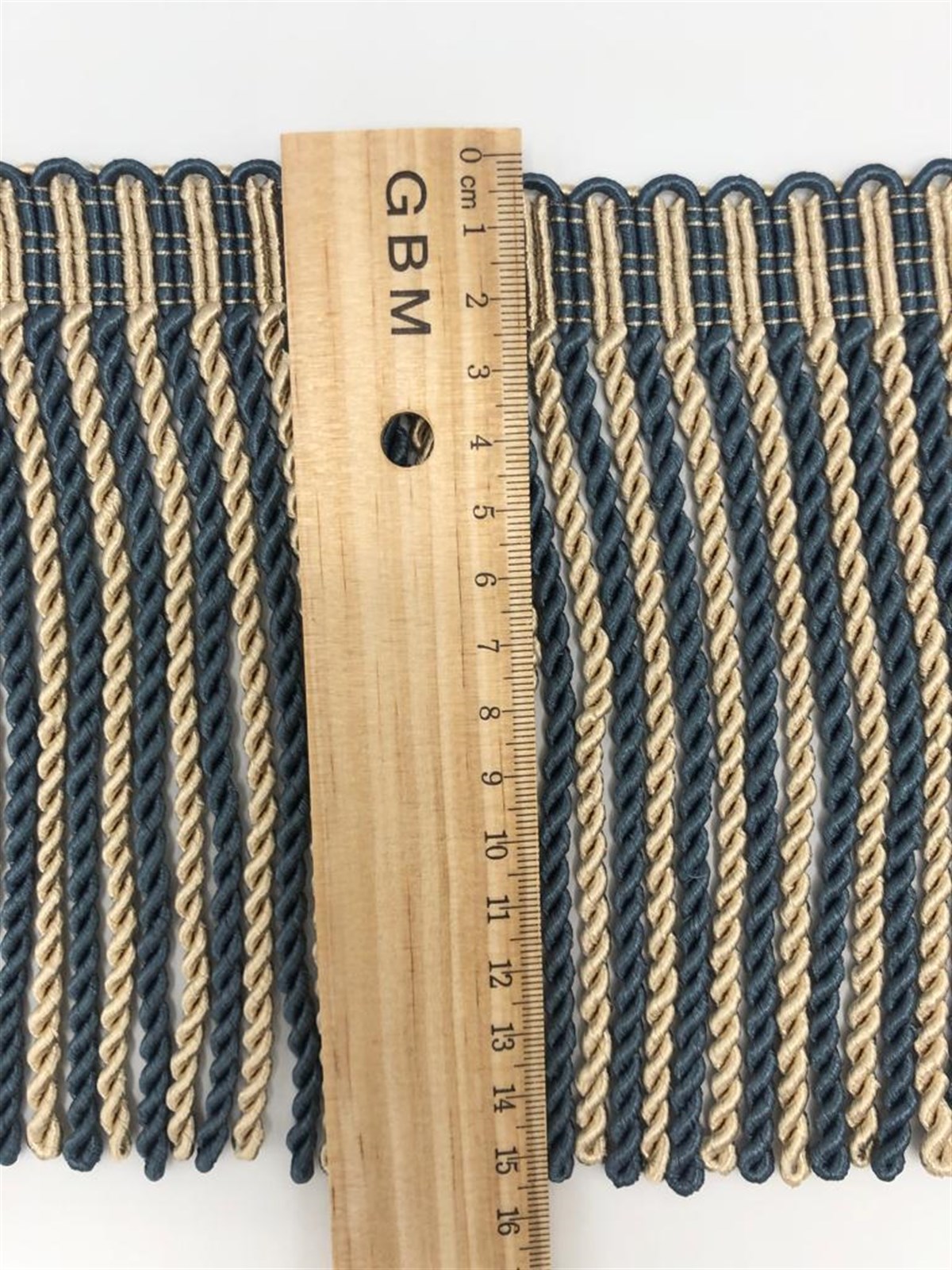 Petrol Mavi & Kapiçino Renk Bulyon Saçak (15cm)