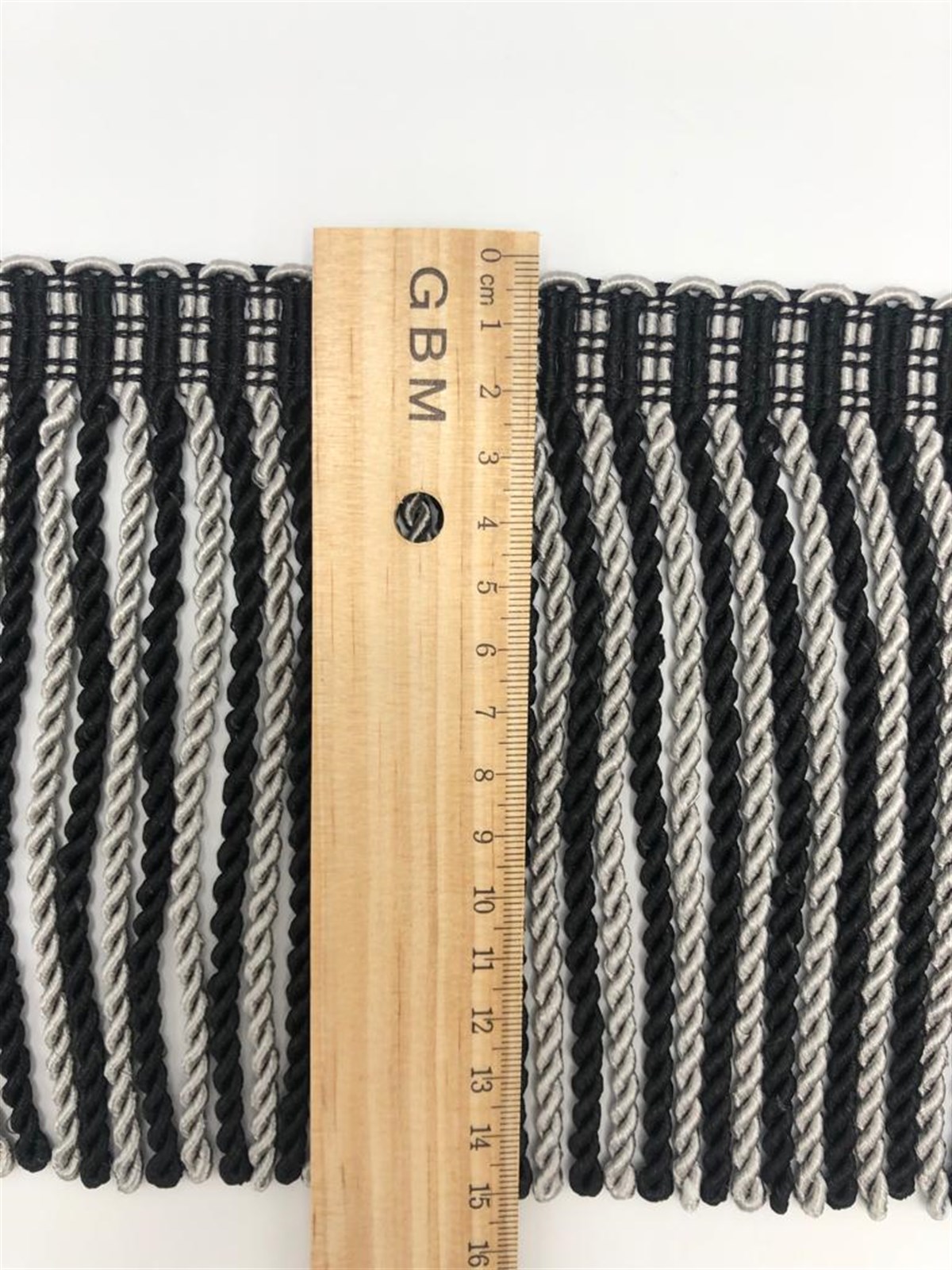 Siyah & Füme Renk Bulyon Saçak (15cm)