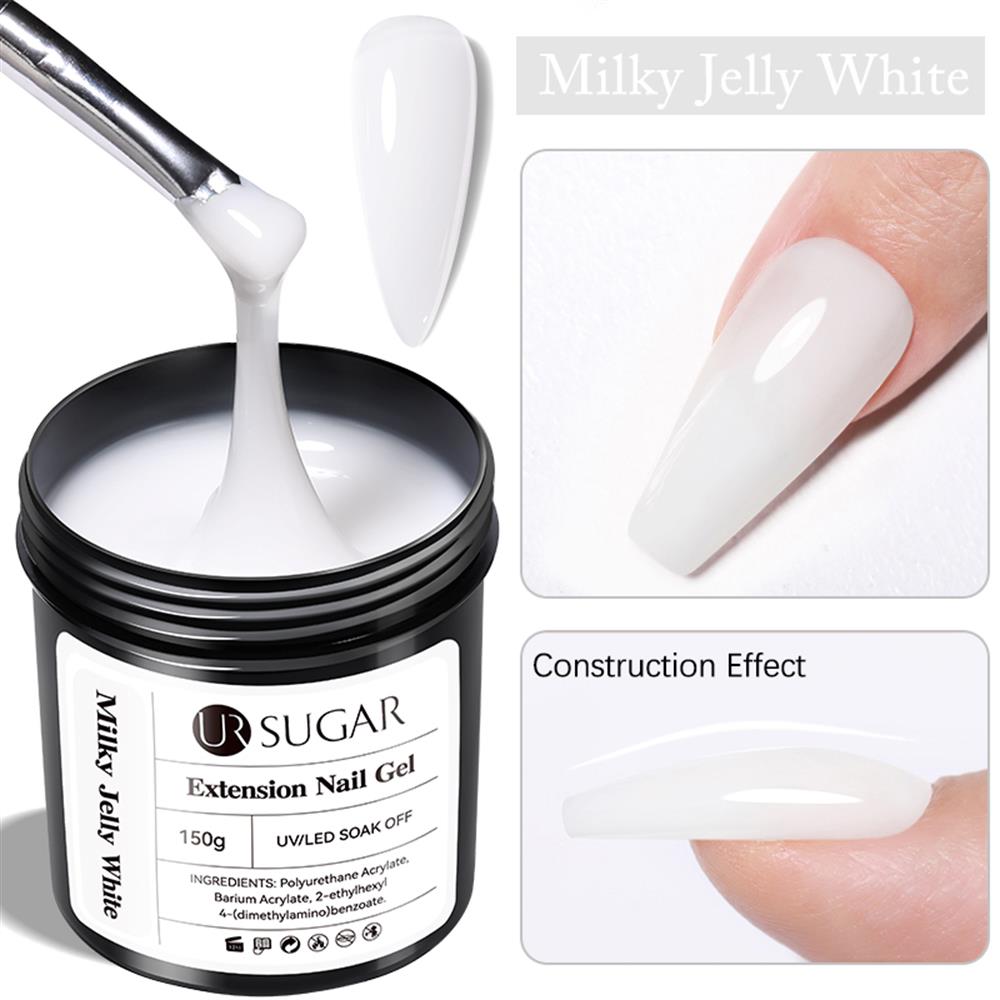  UR SUGAR 150ml BUILDER EXTENSION NAIL GEL (UZATMA JELİ) MILKY WHITE (RAKI BEYAZI)