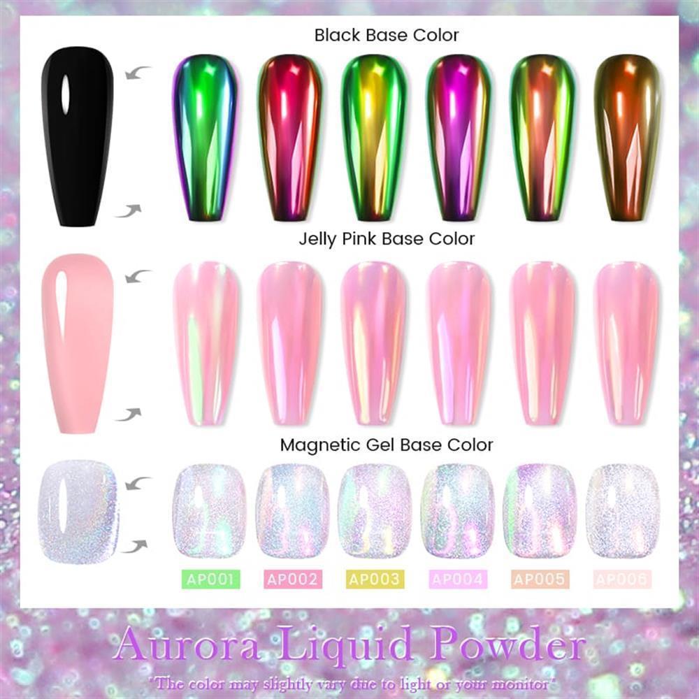 BORN PRETTY 10ML AURORA CROME LIQUID POWDER (SIVI KROM AYNA İNCİ TOZU ) AP001