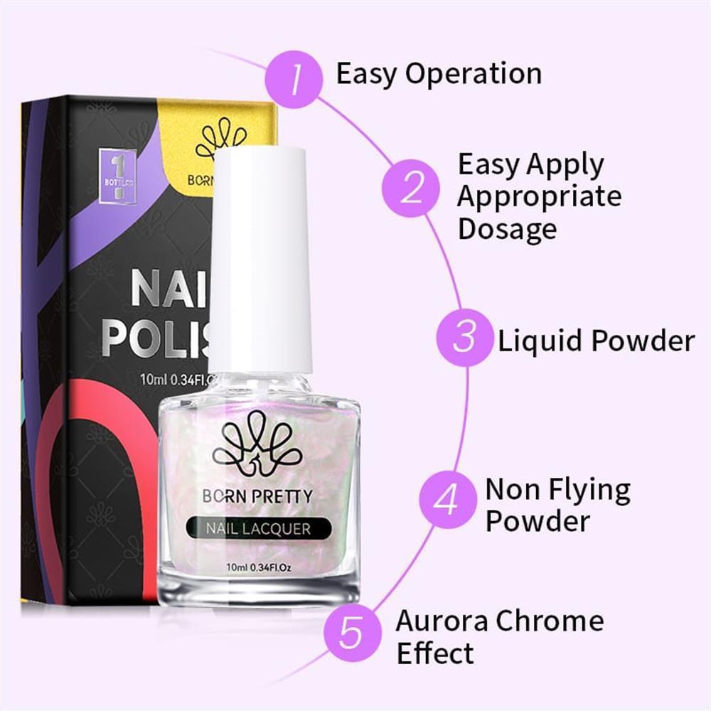 BORN PRETTY 10ML AURORA CROME LIQUID POWDER (SIVI KROM AYNA İNCİ TOZU ) AP001