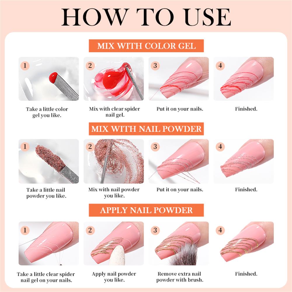 BORN PRETTY 2023 YENİ 15ml Semi-Solid Clear Spider Nail Gel 