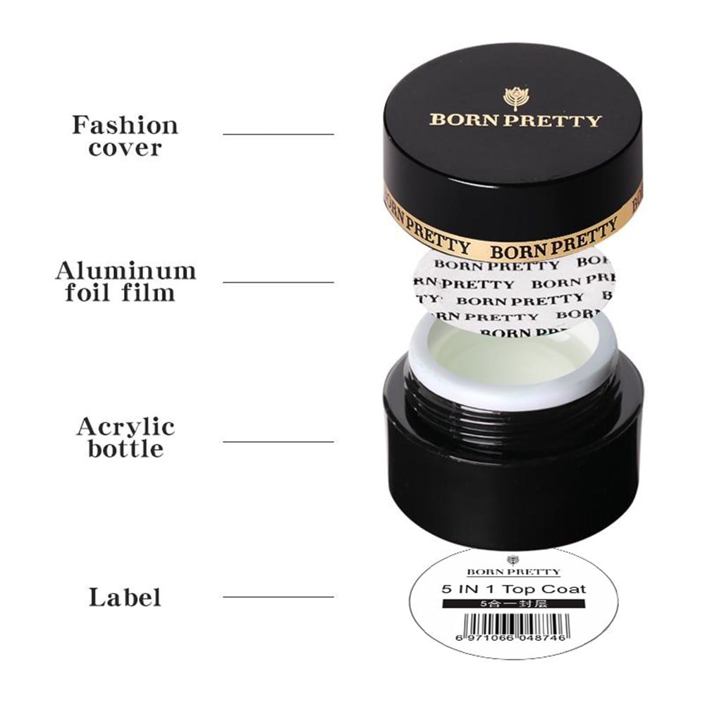 BORN PRETTY 5 in 1 TOP COAT 5 ml 