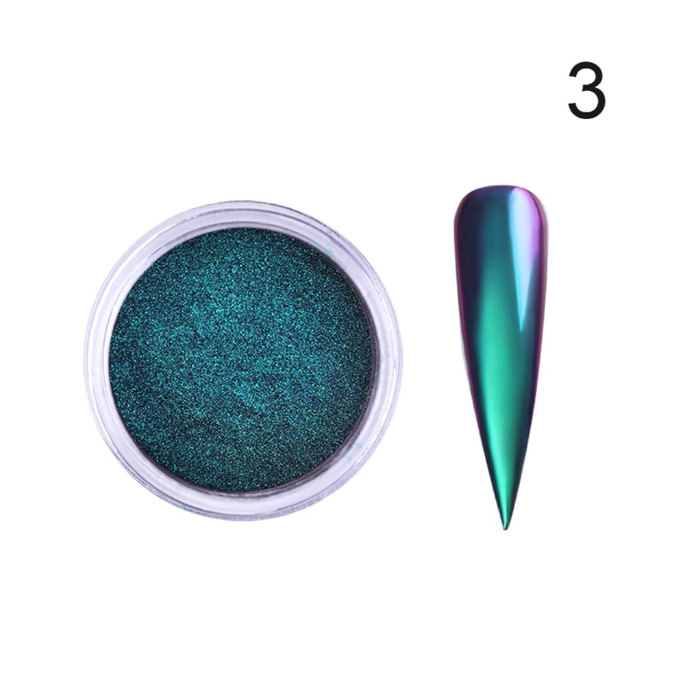 Born Pretty Chameleon Acrylic Crome Mirror Nail Powder (Bukalemun Krom tozu) 03