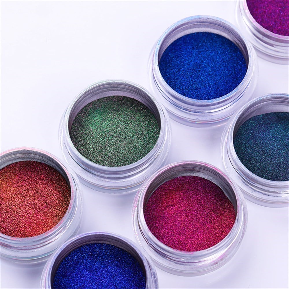 Born Pretty Chameleon Acrylic Crome Mirror Nail Powder (Bukalemun Krom tozu) 01) 15