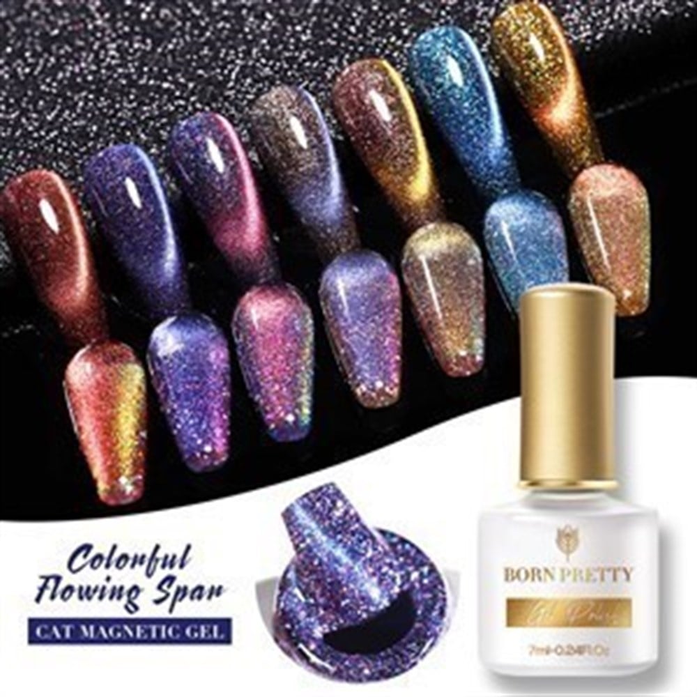 BORN PRETTY COLORFUL FLOWING SPAR CAT MAGNETIC GEL (KEDİ GÖZÜ MANYETİK ) KALICI OJE CF01
