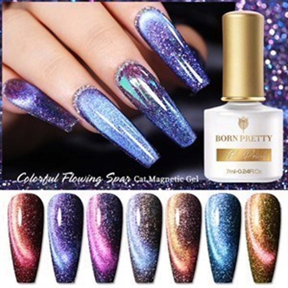 BORN PRETTY COLORFUL FLOWING SPAR CAT MAGNETIC GEL (KEDİ GÖZÜ MANYETİK ) KALICI OJE CF01