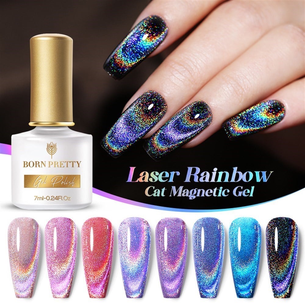 BORN PRETTY LASER RAINBOW CAT MAGNETIC GEL (KEDİ GÖZÜ MANYETİK KALICI OJE) RC01