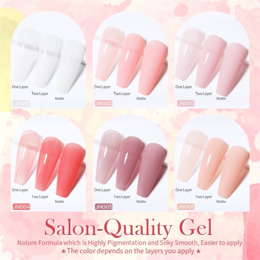 BORN PRETTY PRO JELLY NUDE GEL  (RAKI BEYAZI )15 ML KALICI OJE JNG01