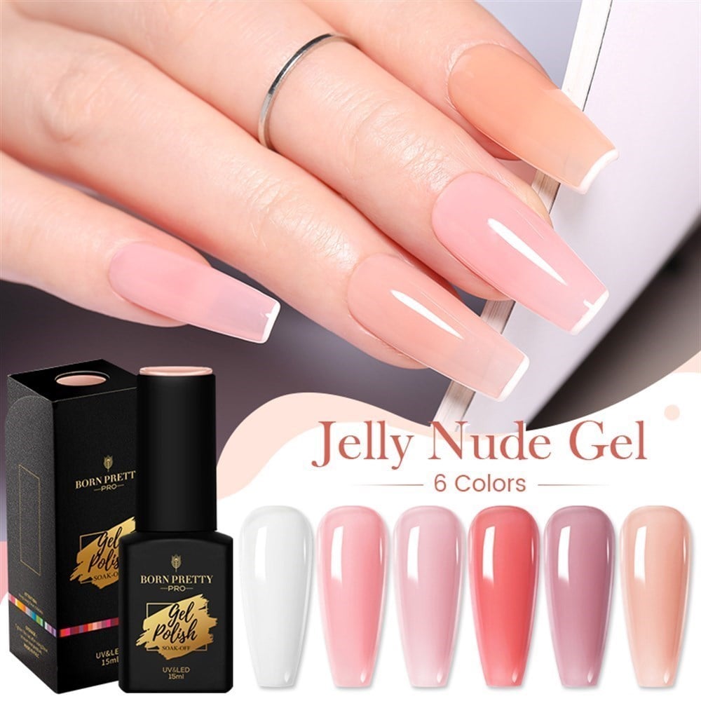 BORN PRETTY PRO JELLY NUDE GEL  (RAKI BEYAZI )15 ML KALICI OJE JNG01