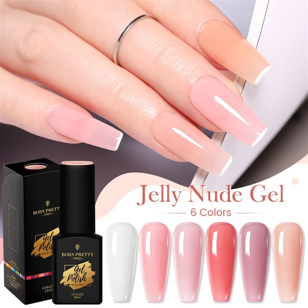 BORN PRETTY PRO JELLY NUDE GEL  (RAKI BEYAZI )15 ML KALICI OJE JNG01