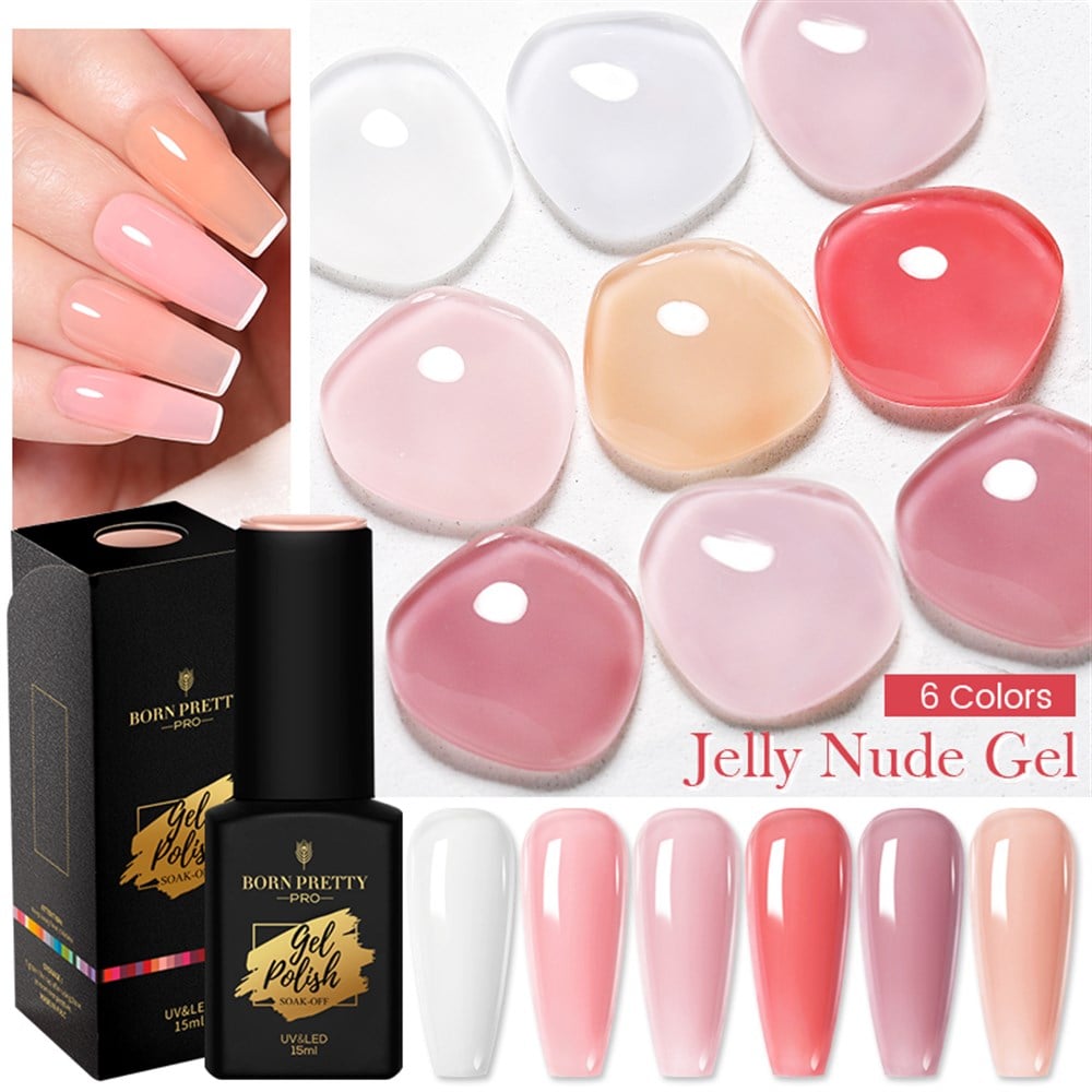BORN PRETTY PRO JELLY NUDE GEL  (RAKI BEYAZI )15 ML KALICI OJE JNG01