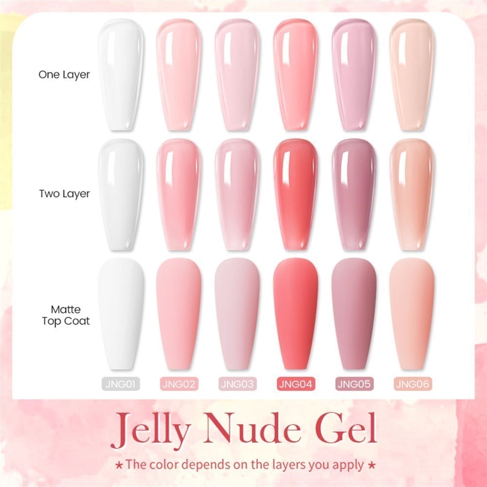 BORN PRETTY PRO JELLY NUDE GEL  (RAKI BEYAZI )15 ML KALICI OJE JNG01