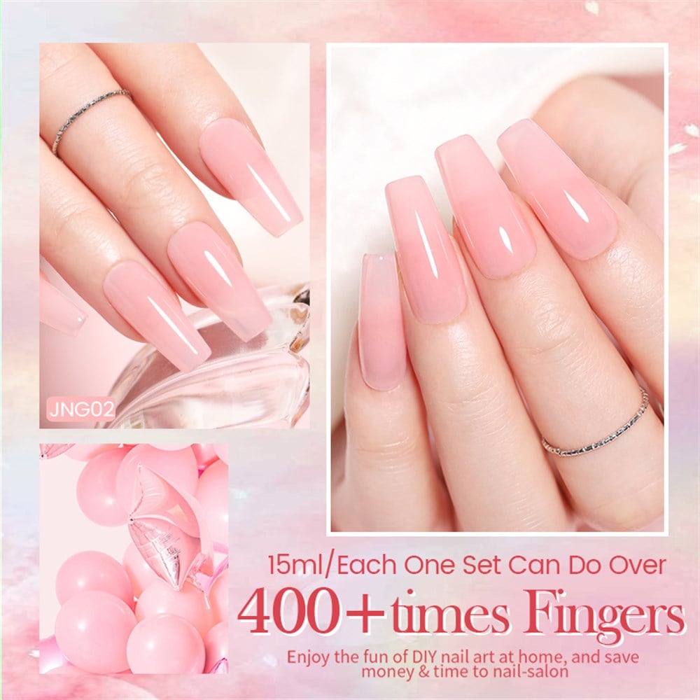 BORN PRETTY PRO JELLY NUDE GEL  (RAKI BEYAZI )15 ML KALICI OJE JNG01