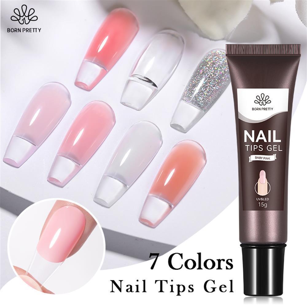 BORN PRETTY PRO SOLID TIPS YAPIŞTIRICISI JELLY NUDE COLORS (TÜP FORM ) 15GR LIGHT PINK 