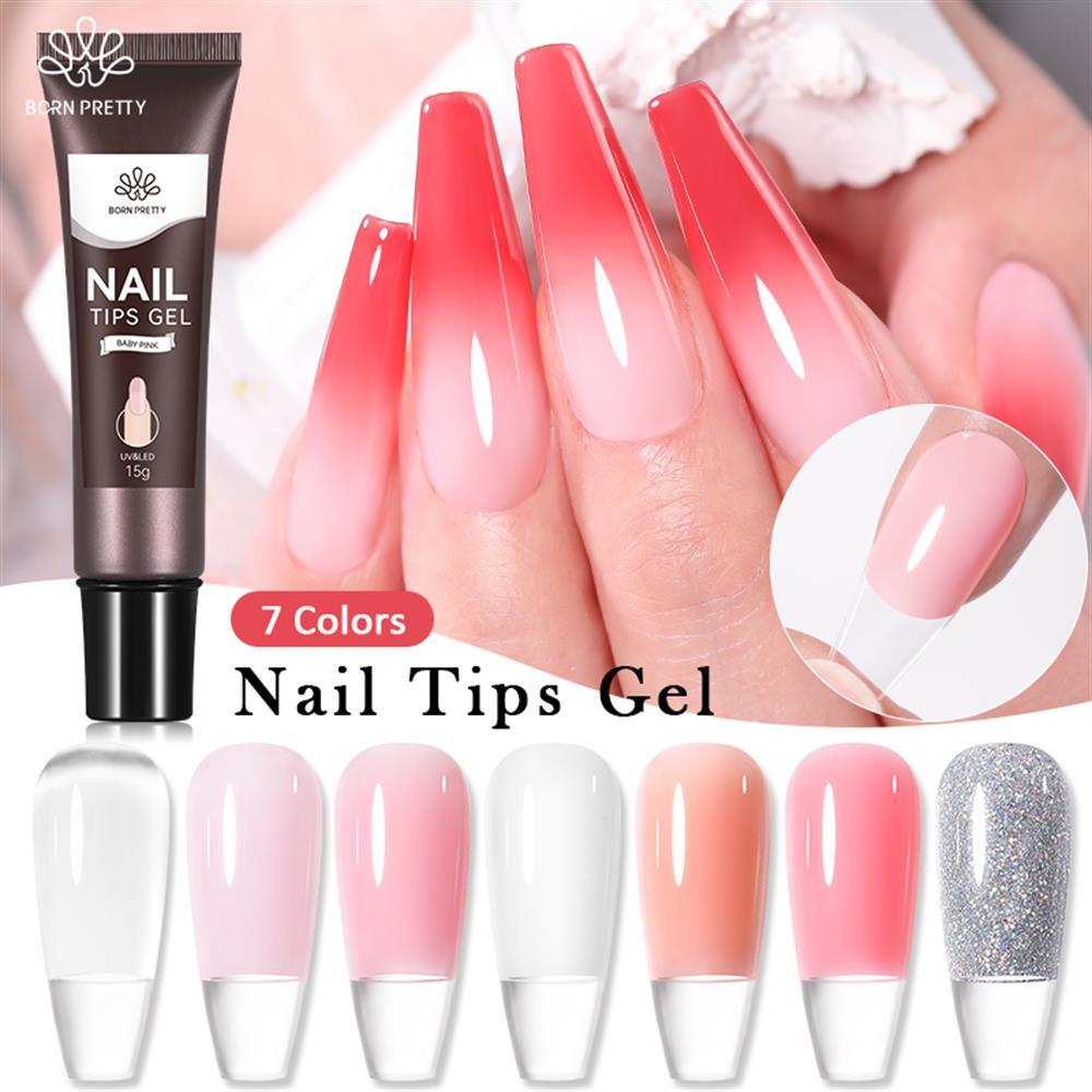 BORN PRETTY PRO SOLID TIPS YAPIŞTIRICISI JELLY NUDE COLORS (TÜP FORM ) 15GR LIGHT PINK 
