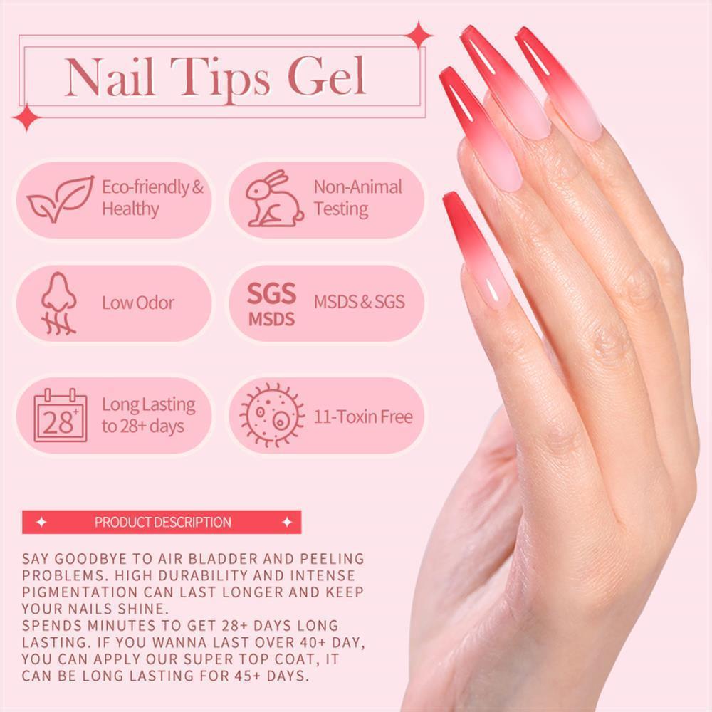 BORN PRETTY PRO SOLID TIPS YAPIŞTIRICISI JELLY NUDE COLORS (TÜP FORM ) 15GR LIGHT PINK 