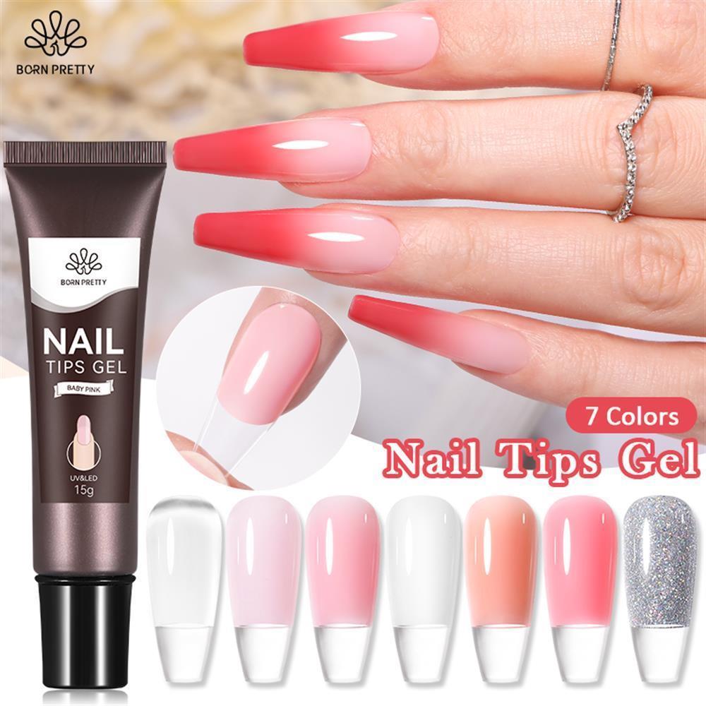 BORN PRETTY PRO SOLID TIPS YAPIŞTIRICISI JELLY NUDE COLORS (TÜP FORM ) 15GR LIGHT PINK 