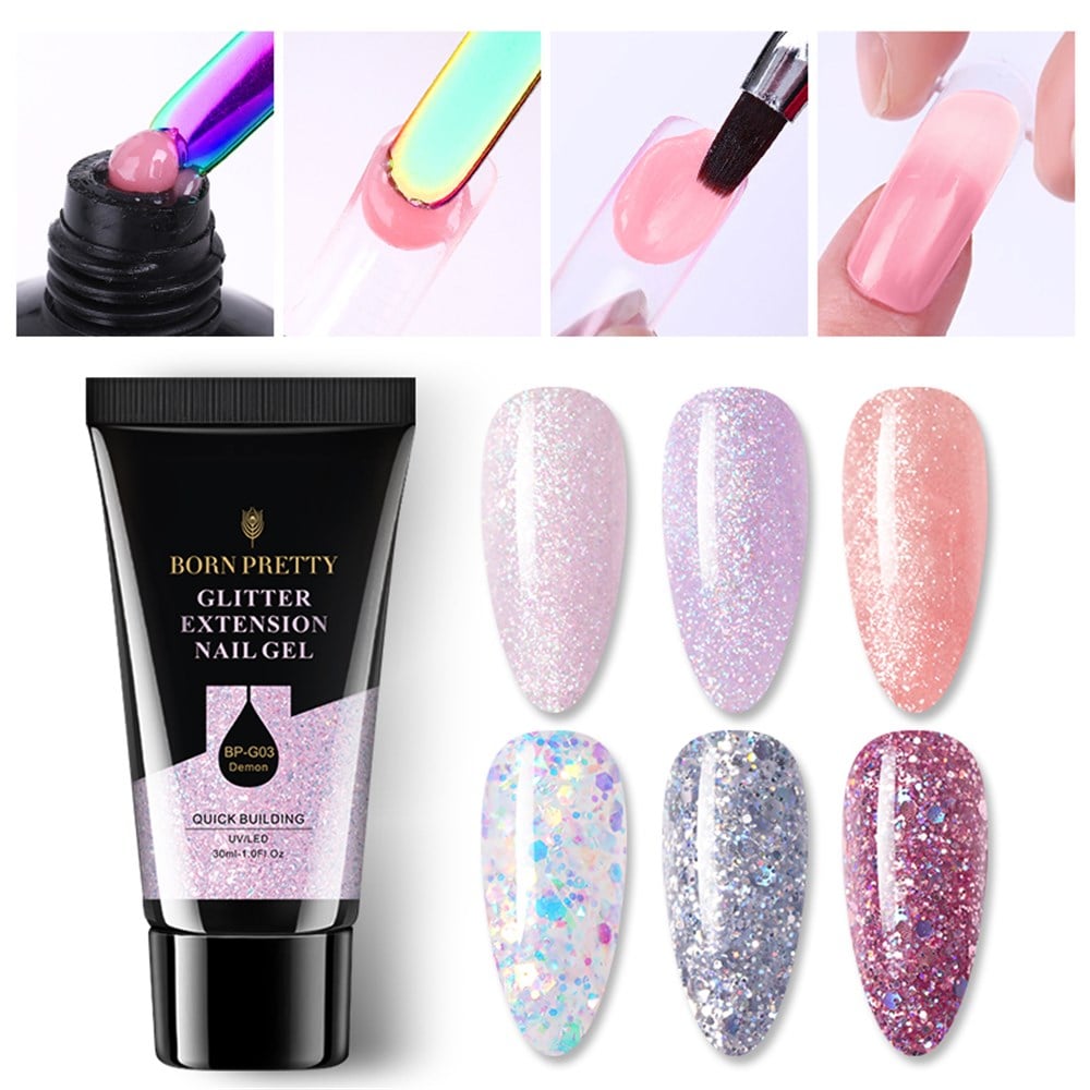 BORN PRETTY SİMLİ PULLU PARLAK POLY GEL 01