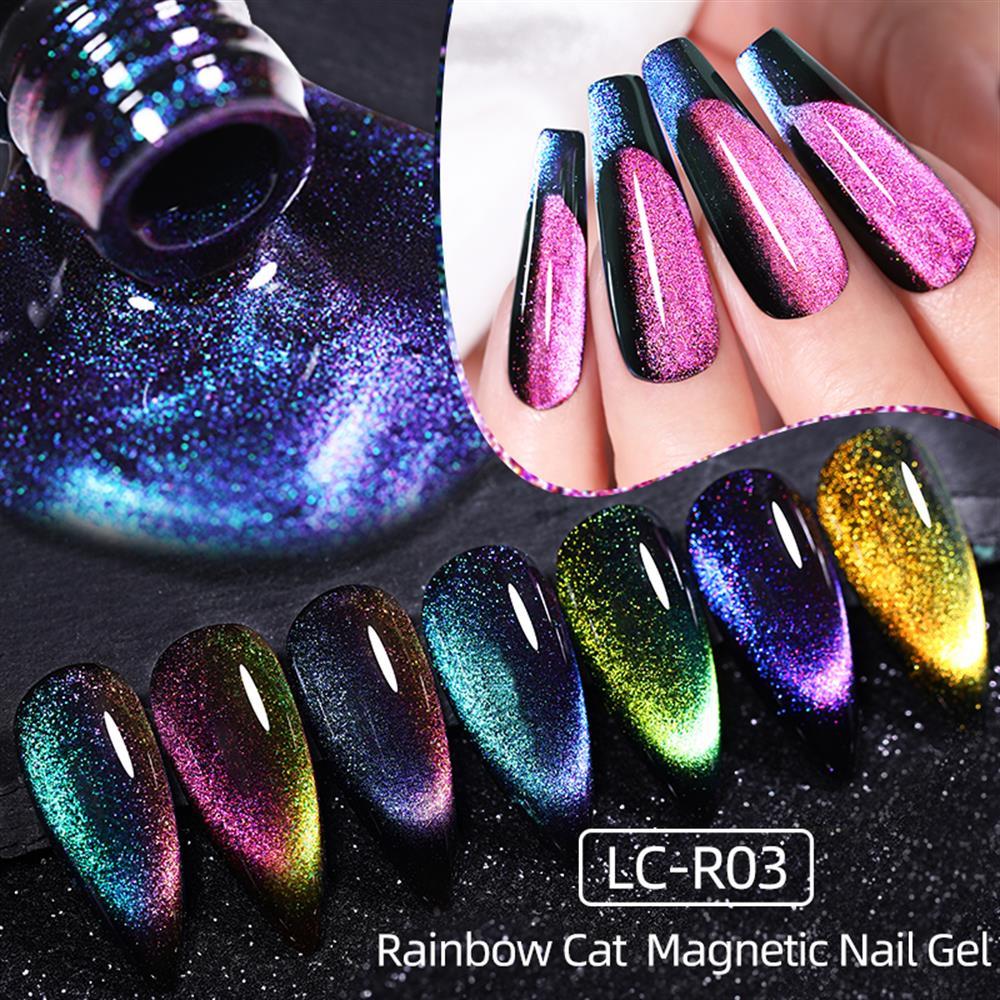 Lily'Cute Rainbow 7ml Cat Magnetic Uv Nail Gel ( Çift Renk Yansimali Kedi Gözü Kalıcı Oje)