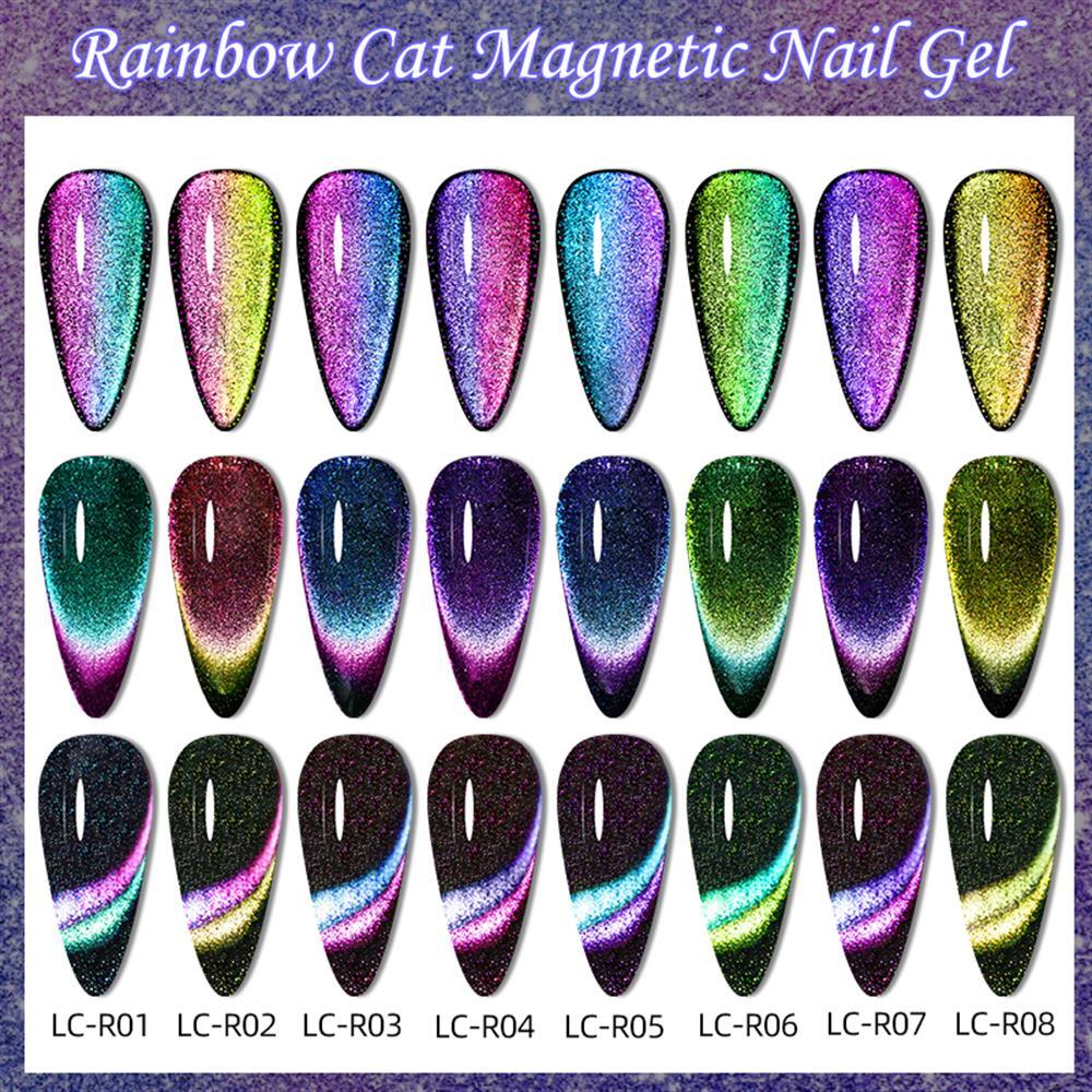 Lily'Cute Rainbow 7ml Cat Magnetic Uv Nail Gel ( Çift Renk Yansimali Kedi Gözü Kalıcı Oje)