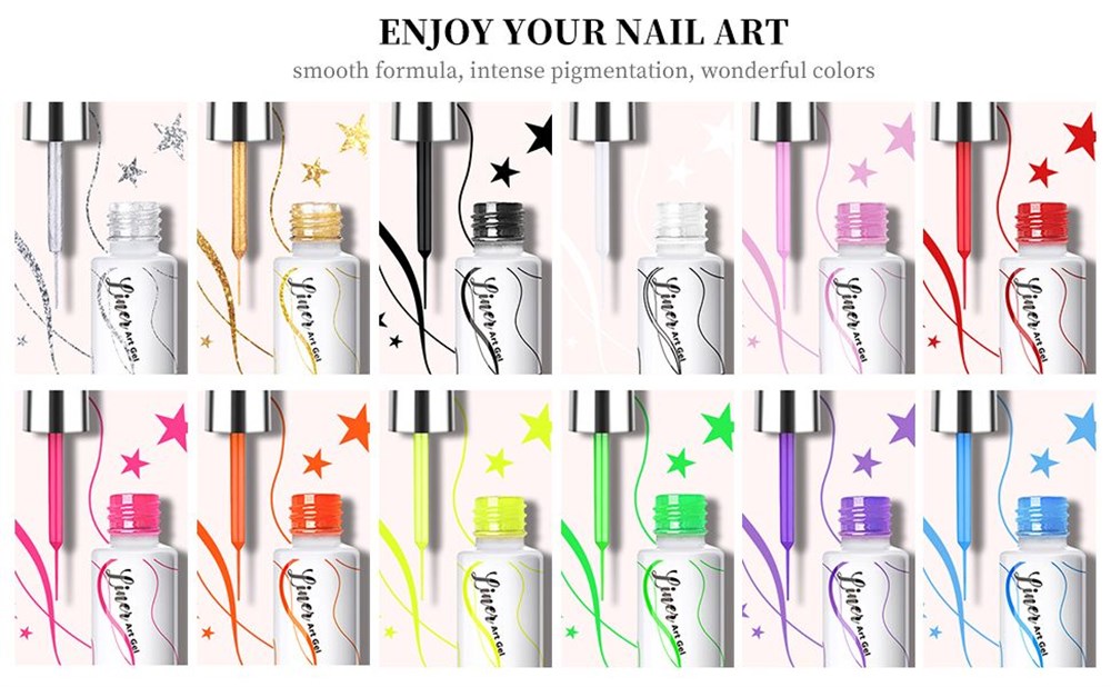 NICOLE DIARY 8 ml NAIL ART PAINTING GEL SET 12 parça 